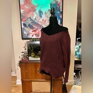 LE TEMPS DE CERISES Burgundy Knit Sweater